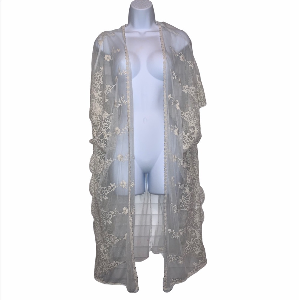 White Lace Cover Up Size Small